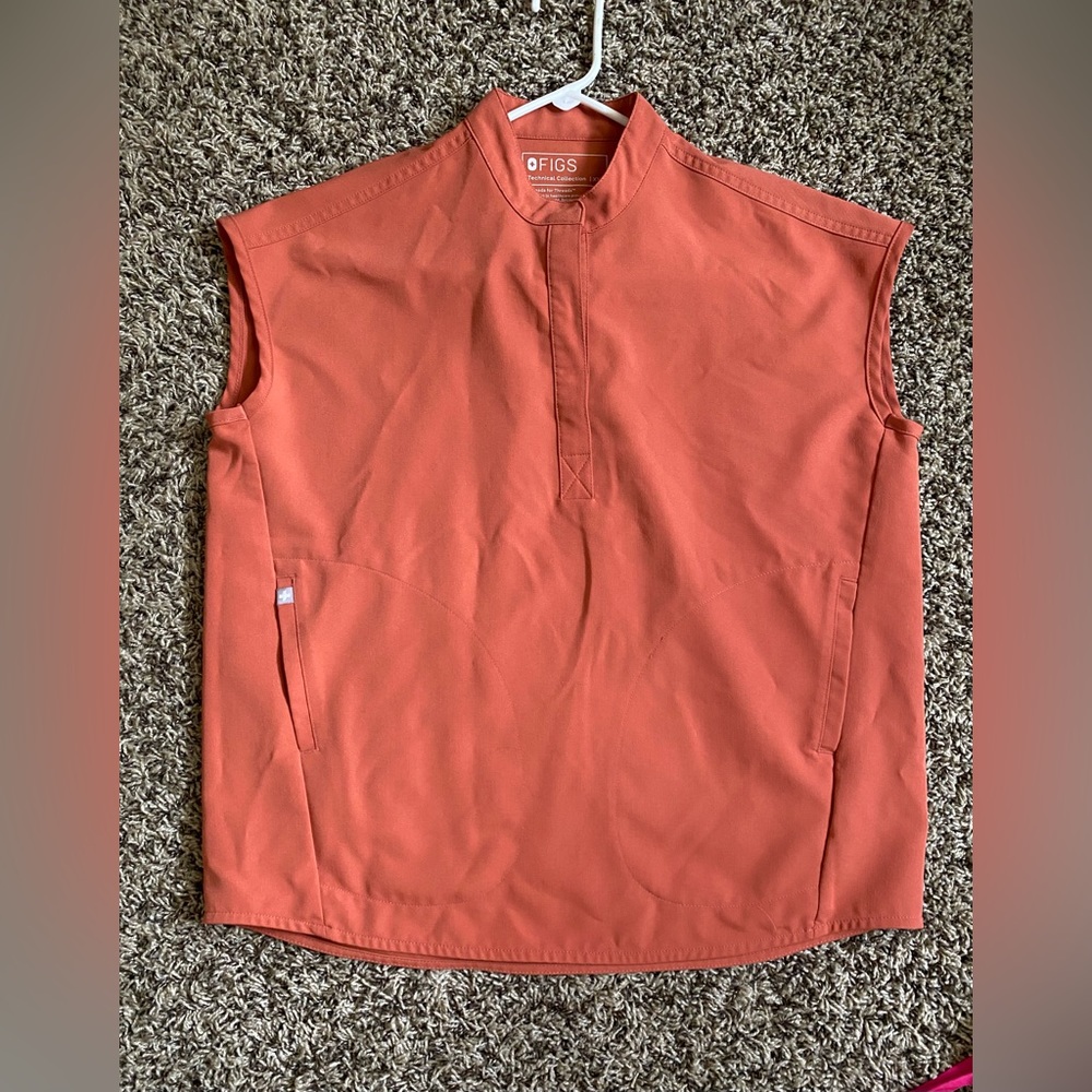 Figs Rafaela Oversized Scrub Top XXS Terracotta